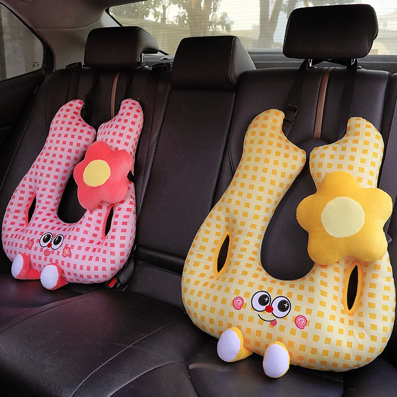 Car Seat Belt Shoulder Cover Car Rear Seat Pillow Anti-Stranglehold Outing Pillow Baby Car Pillow Sleeping Backrest Artifact New