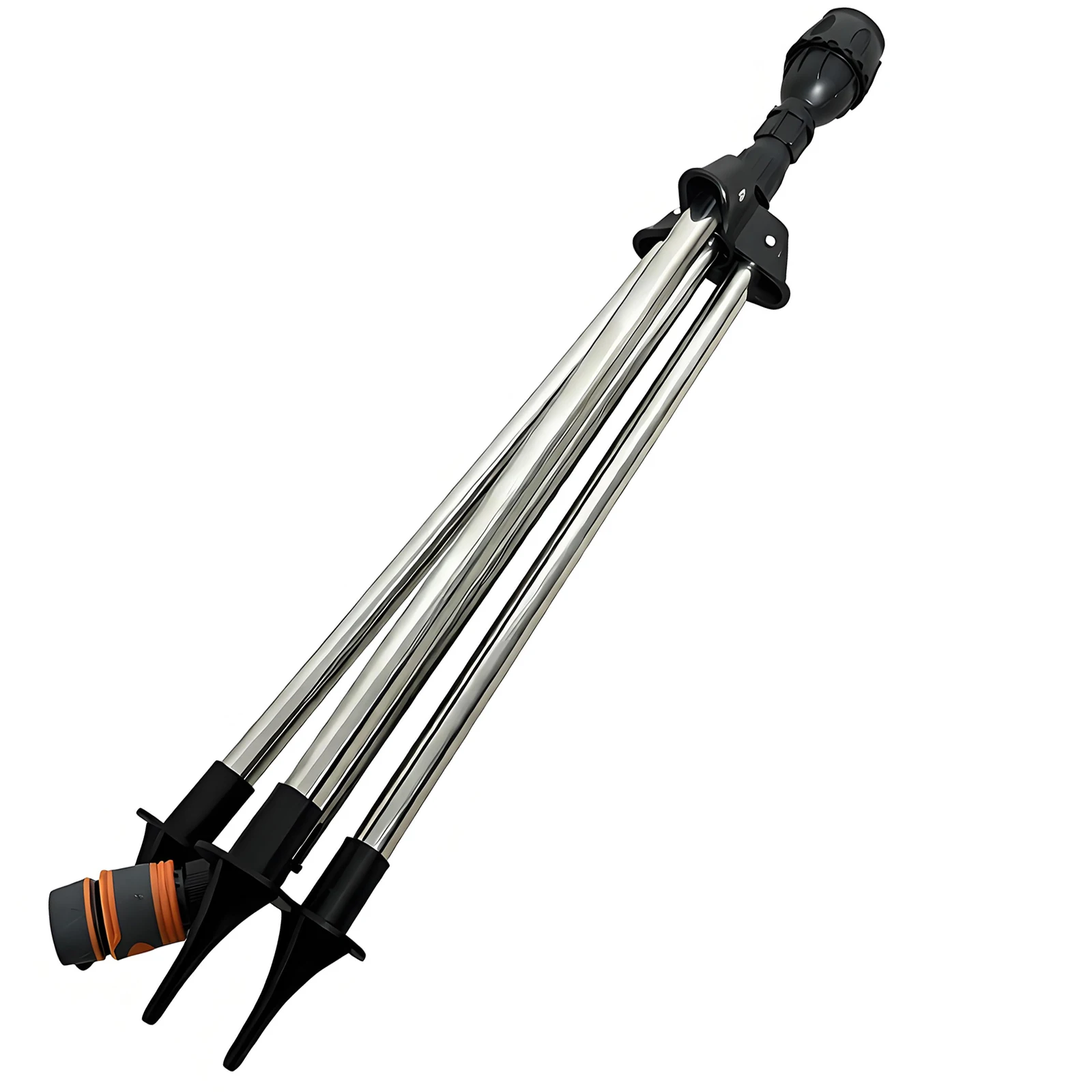 360-Degree Garden Automatic Rotating Sprinkler Stainless Steel Tripod Set Irrigation Stand Water Jet Garden Lawn Sprinkler Tool