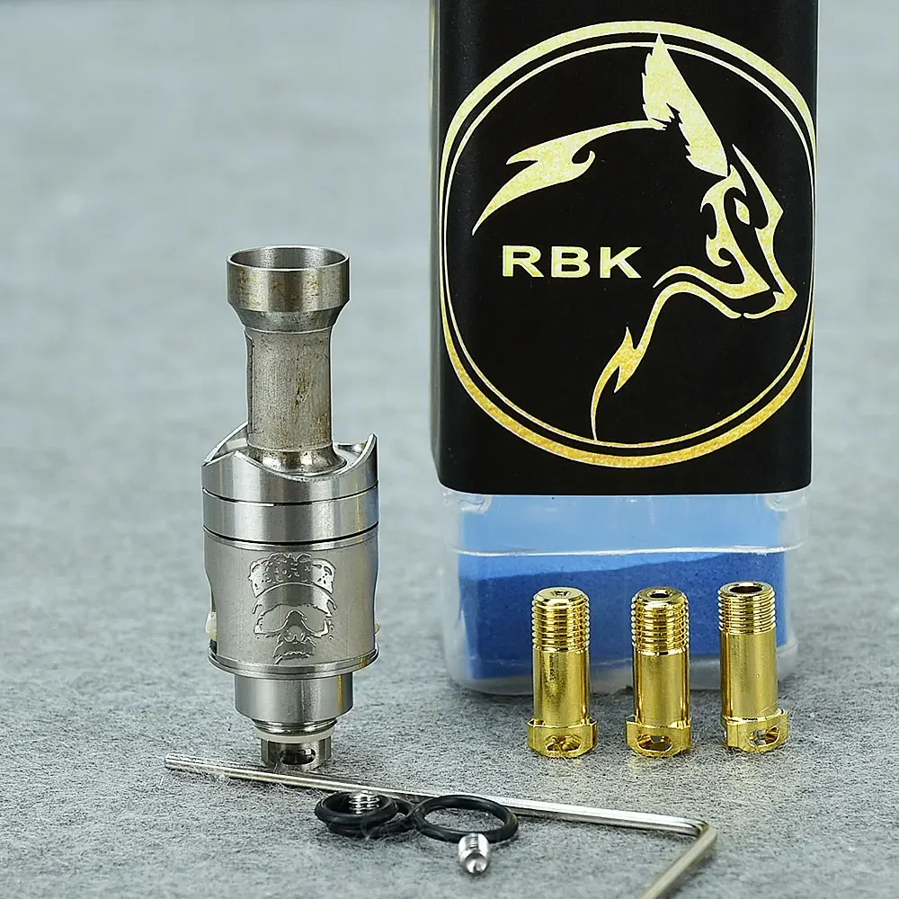 Wolfcoolvape Monarchy Mobb Mv Inverted Skull Rba vape RBA สะพาน vape Billet/BB/Boro ถัง 4 PCS Air Pin 1.0/1.5/2.5/3.5 มม.