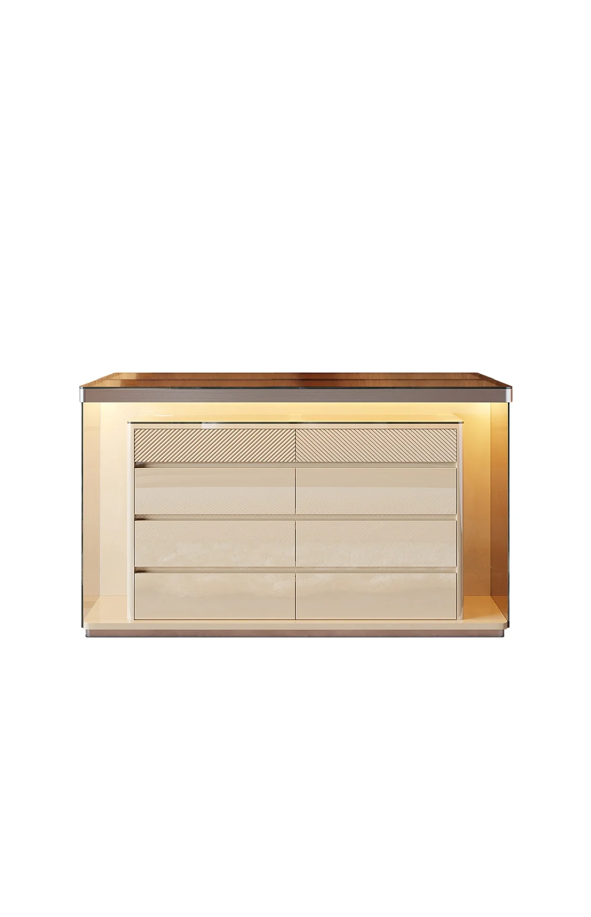 LMM Italian Cloakroom Zhongjidaitai Solid Wood Light Luxury Premium Sense Bucket Cabinet Bedroom Jewelry Cabinet