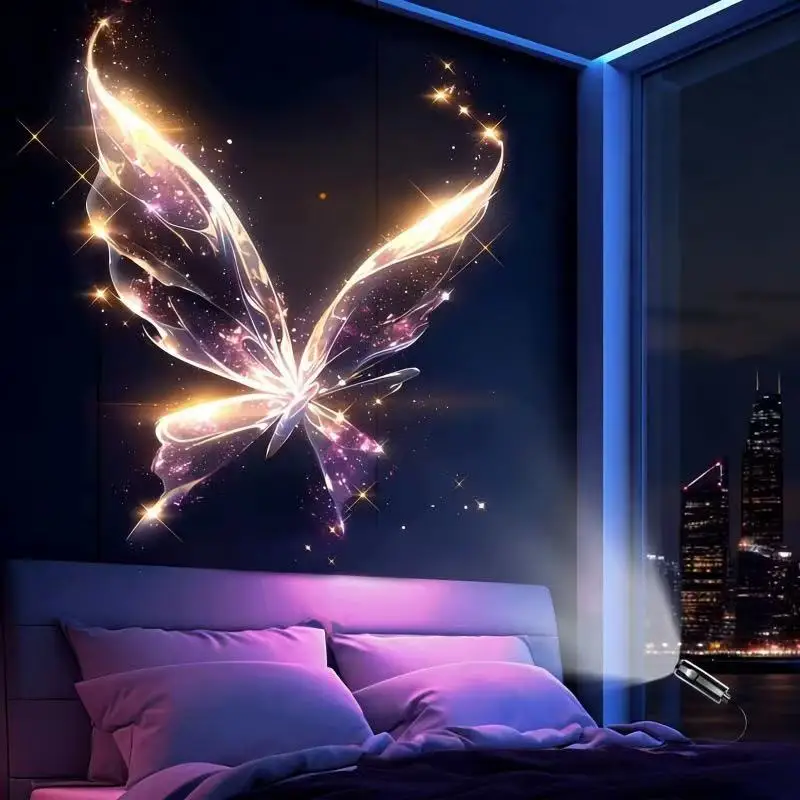 USB Lamp Stage, Room Atmosphere Projection Lamp Presented 6 Replacement Diaphragm Home Party Decoration Artifacts.