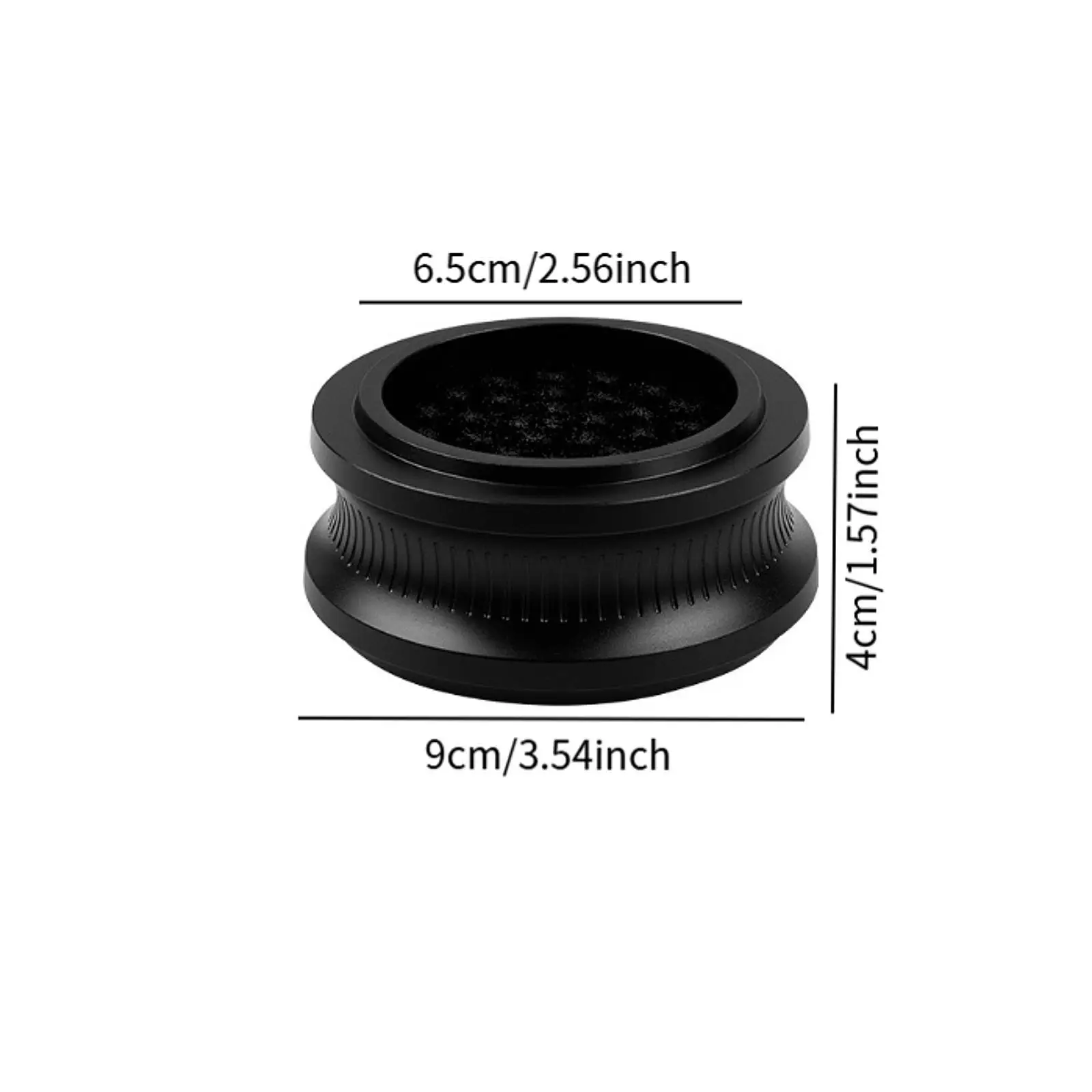 58mm Espresso Distribution Tool Base with Wave Groove Grip and Nylon Brush for Barista Coffee Stirring Accessory