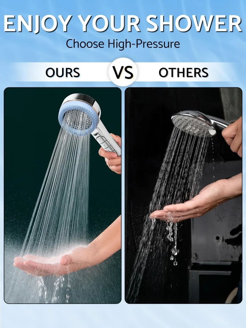Four-speed Adjustment Filtered Supercharged Shower Head With Water Seal Multi-functional Home Shower Bathroom Accessories