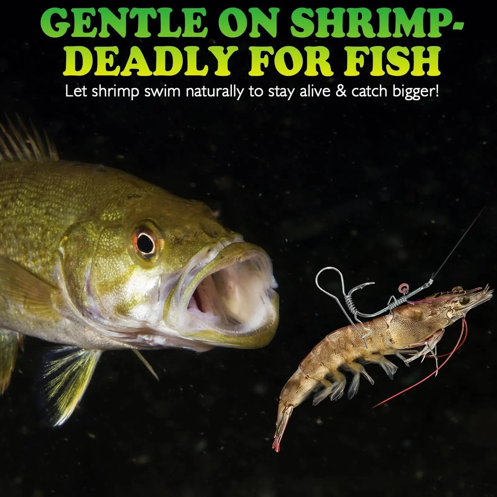 

Live Shrimp Hook Saltwater 10 Pieces 2-in-1 Angling Gear Bait Holder Hooks For Anglers Fishermen Men Husbands Saltwater Sea Lake