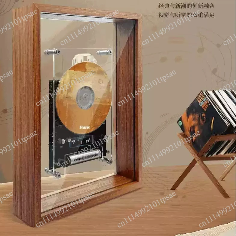 Transparent Acrylic Wall-mounted Photo Frame Bluetooth Player,Music Picture Frame Cd Player