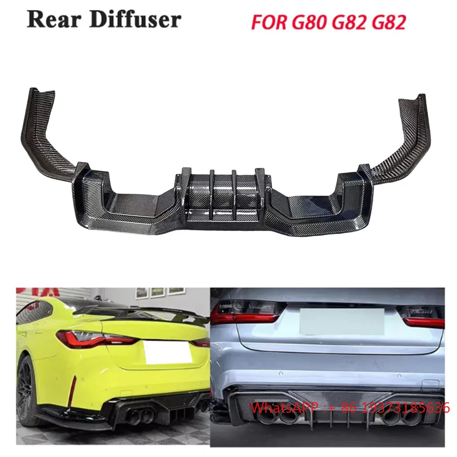 ADR Style New Carbon Fiber Rear Bumper Spoiler with Diffuser Lip Body Kits for BMW 3 4 Series G80 M3 G82 G83 M4 2020+