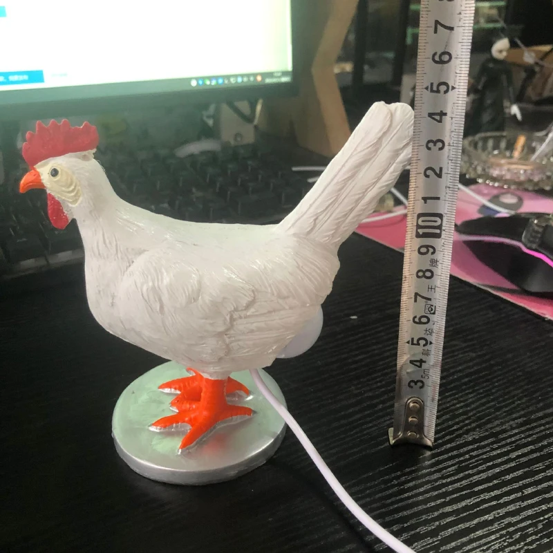 Creative Hens Lay Egg Rooster Resin Crafts Table Lamp White Home Decoration Night Light Gift for girlfriend