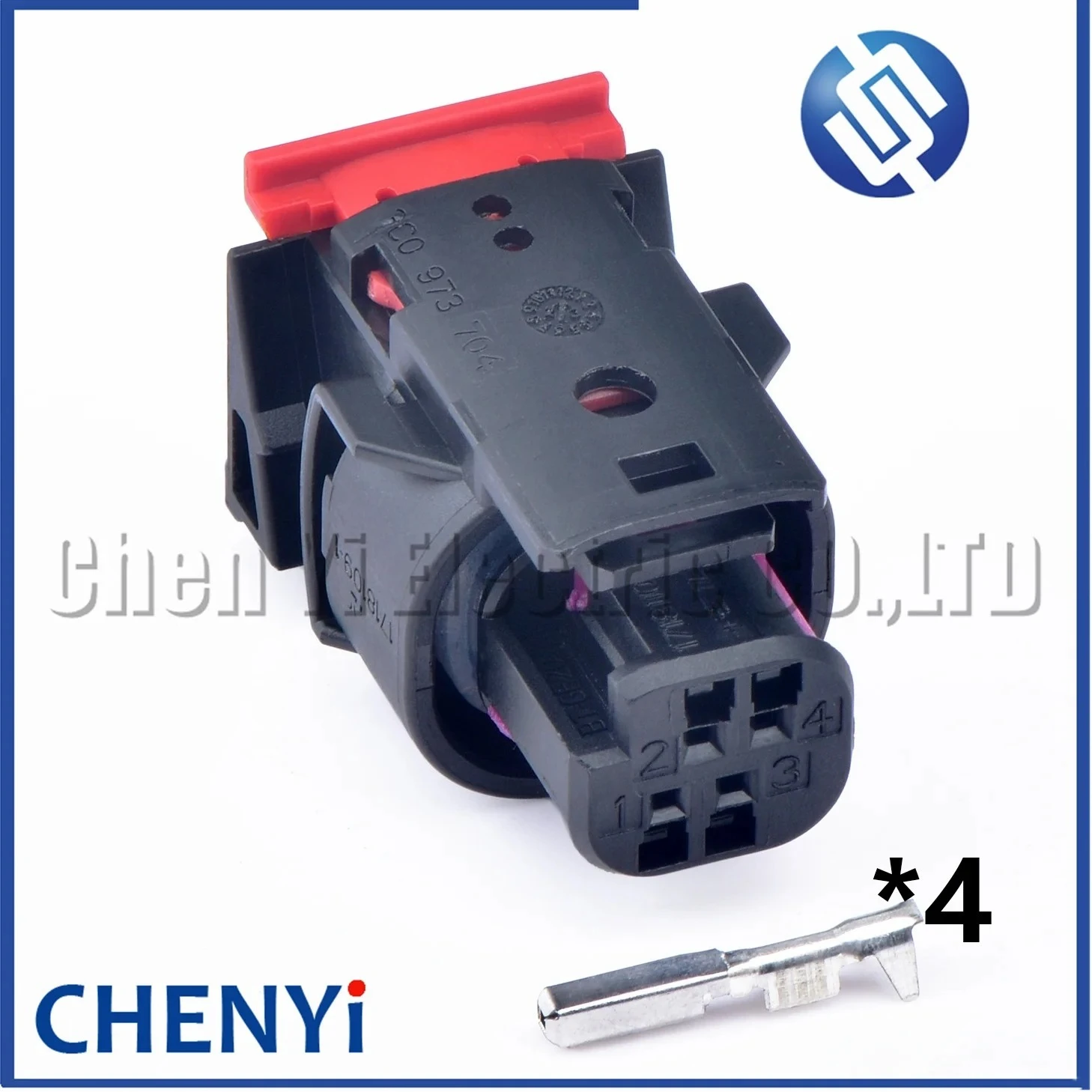4 Pin Auto waterproof connector car door handle electric induction handle plug 3C0973704 3C0 973 704 1718109-1