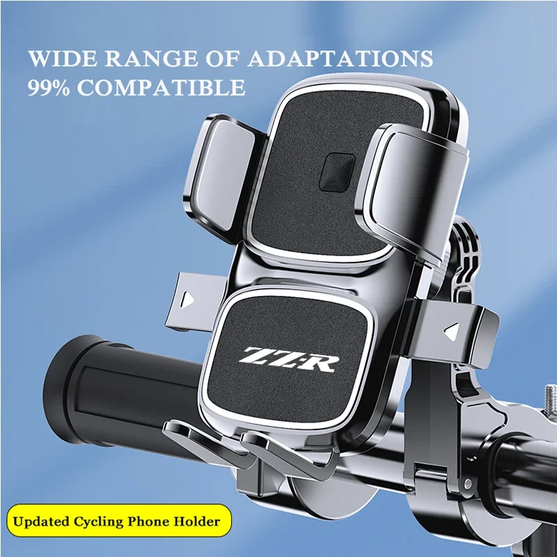 

For Kawasaki ZZR250 ZZR600 ZZR1200 ZZR1400 ZZR 250 Custom LOGO Mobile Phone Holder GPS Stand Bracket Motorcycle Accessorie