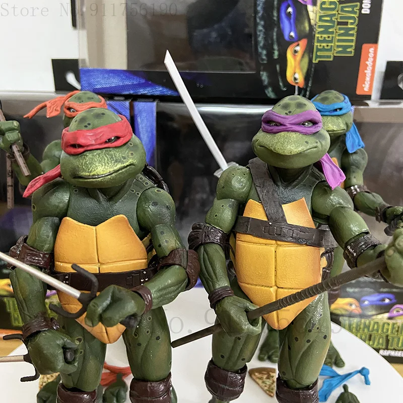 Film NECA Mutant Ninja Turtles Actionfigur Raphael Donatello Michelangelo Leonardo Shredder Krang Figuren Spielzeug – Detail 10