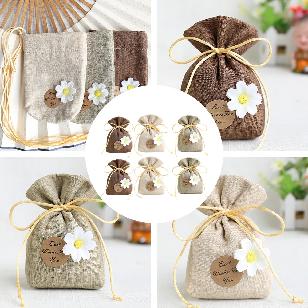 

6 pcs Lavender Sachets Empty Bags Wardrobe Car Freshener Cotton Drawstring Small Jewelry Bags Color Options 222