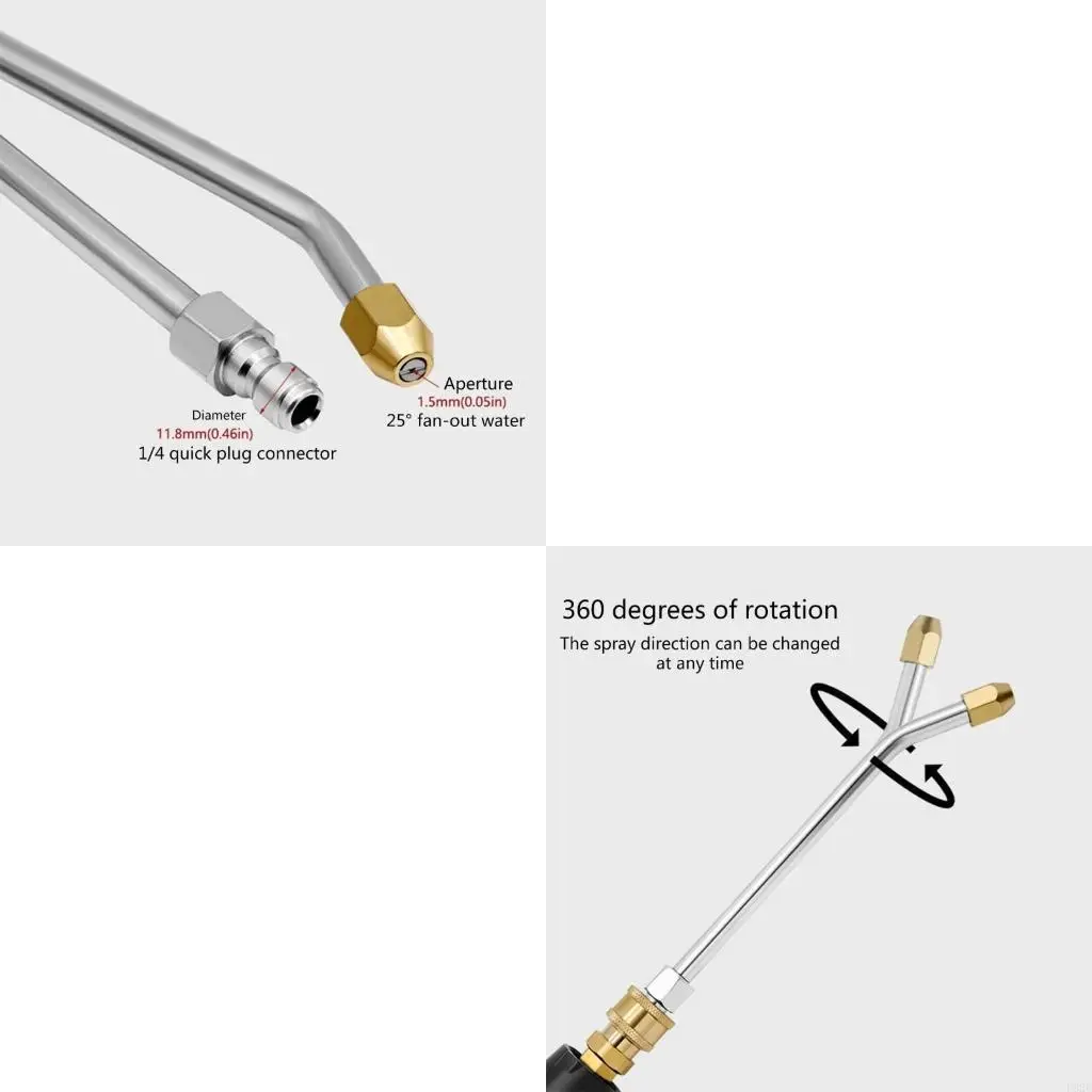 

P82E Pressure Washer Extension Wands QuickConnects Straight Curveds Rod for Wall