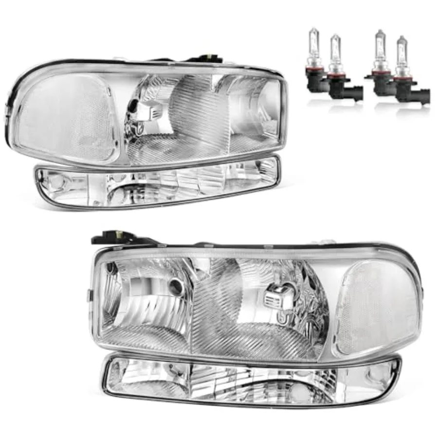 

Фары в сборе для GMC Sierra 1500 2500 и 20002006 GMC Yukon XL 1999-2006 годов с лампочками в сборе со стороны водителя и пассажира H