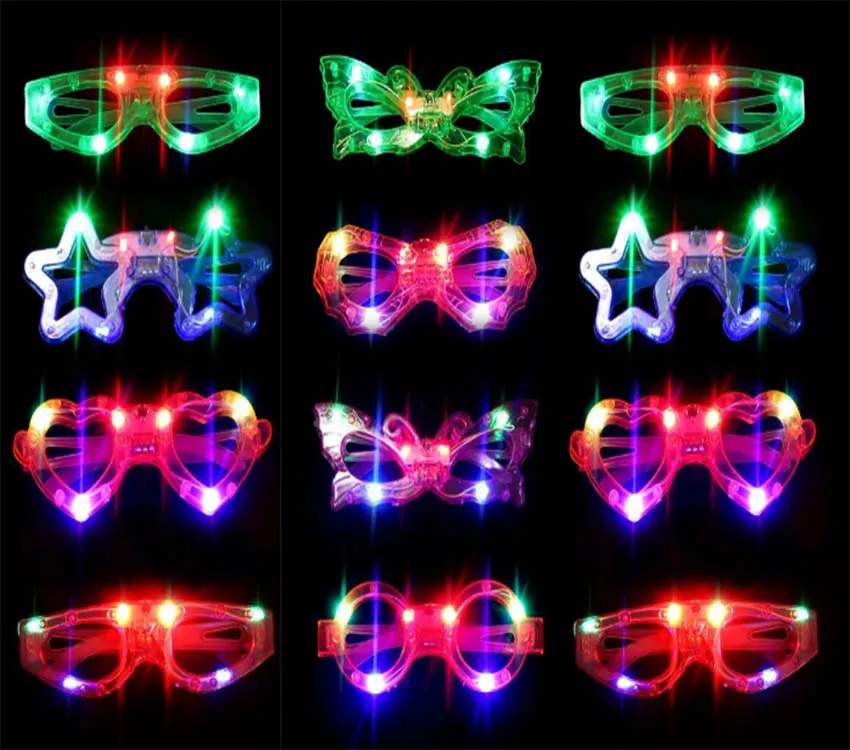 Led lighted mixed 6 Model flashing flashing flashing party glasses 12 pcs