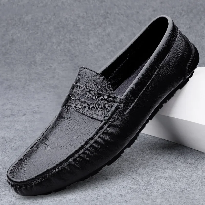 

Moccasins Loafers Men's Leather Business High-End Casual Leather Shoes Men's High-Grade Soft Bottom One