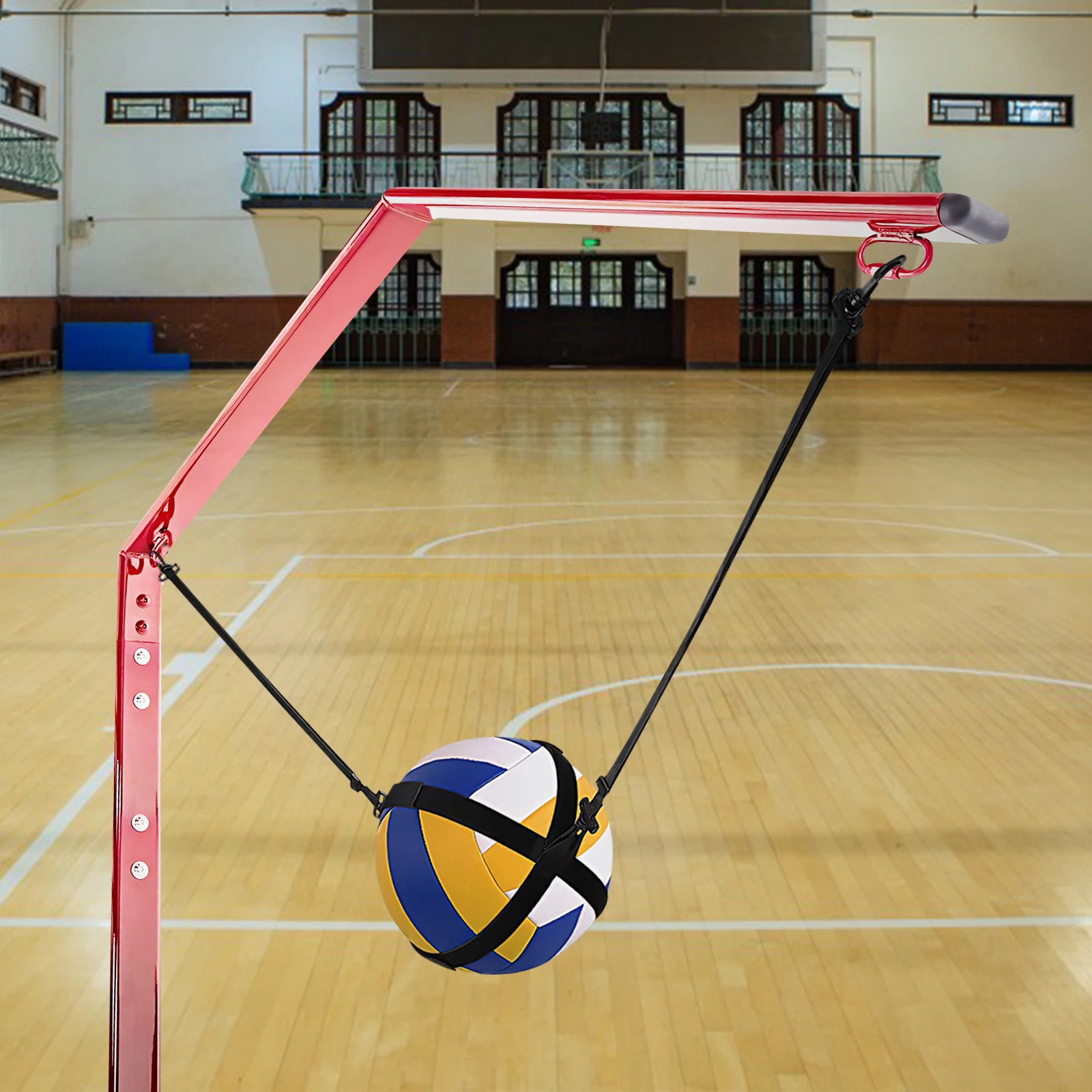

Nylon Volleyball Trainer Spike System Equipment Adjustable Elastic Cord Practice Skills Serving Hitting Gym Use
