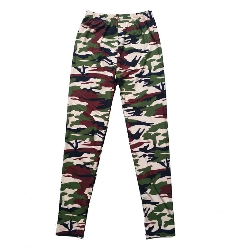 Mallas de camuflaje de cintura alta para mujer, Leggings de Fitness con estampado de seda de leche, pantalones SA0029