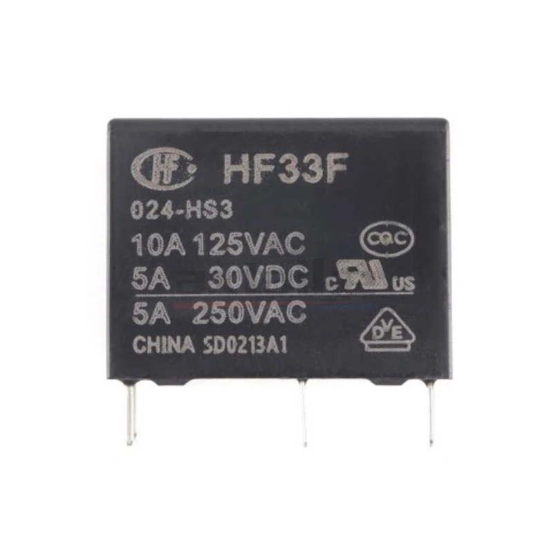5 قطعة HF33F 005-HS3 012-HS3 024-HS3 4Pin 5V 12V 24V 5A 250VAC 10A 125VAC مجموعة من مرحل الطاقة المتوسطة الصغيرة عادة المفتوحة IC