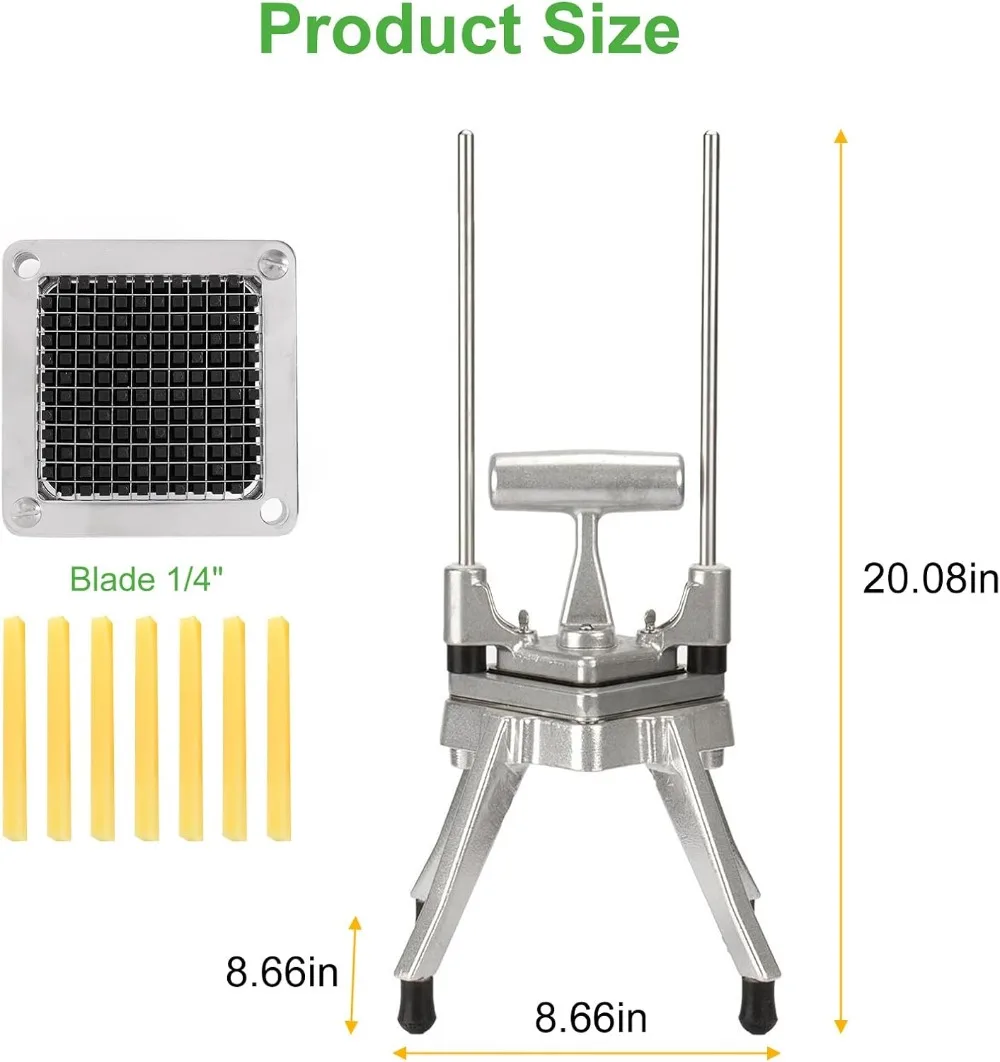 

Commercial Vegetable Cutter Stainless Steel Food Dicer Heavy Duty Onion Chopper Potato Slicer