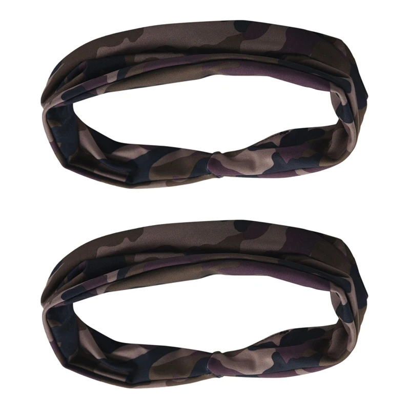 

ELOS-2X Gym Sports Absorbent Sport Sweat Headband Elastic Sweatband For Men And Women Yoga Hair Bands Sweat Bands—Camouflage