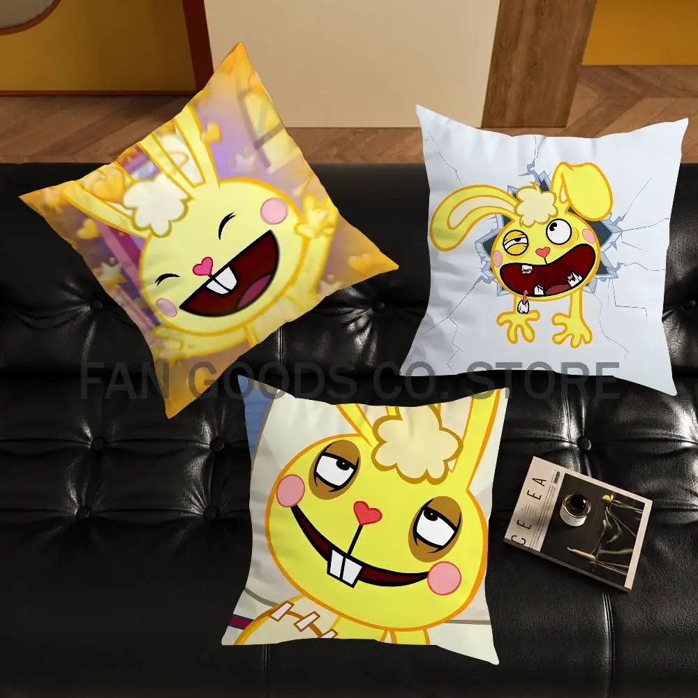 H-Happy Tree Friends Cuddles Pillow Case Ultra Soft Skin Friendly Fabric Cloud Like Comfort & Concealed Zipper