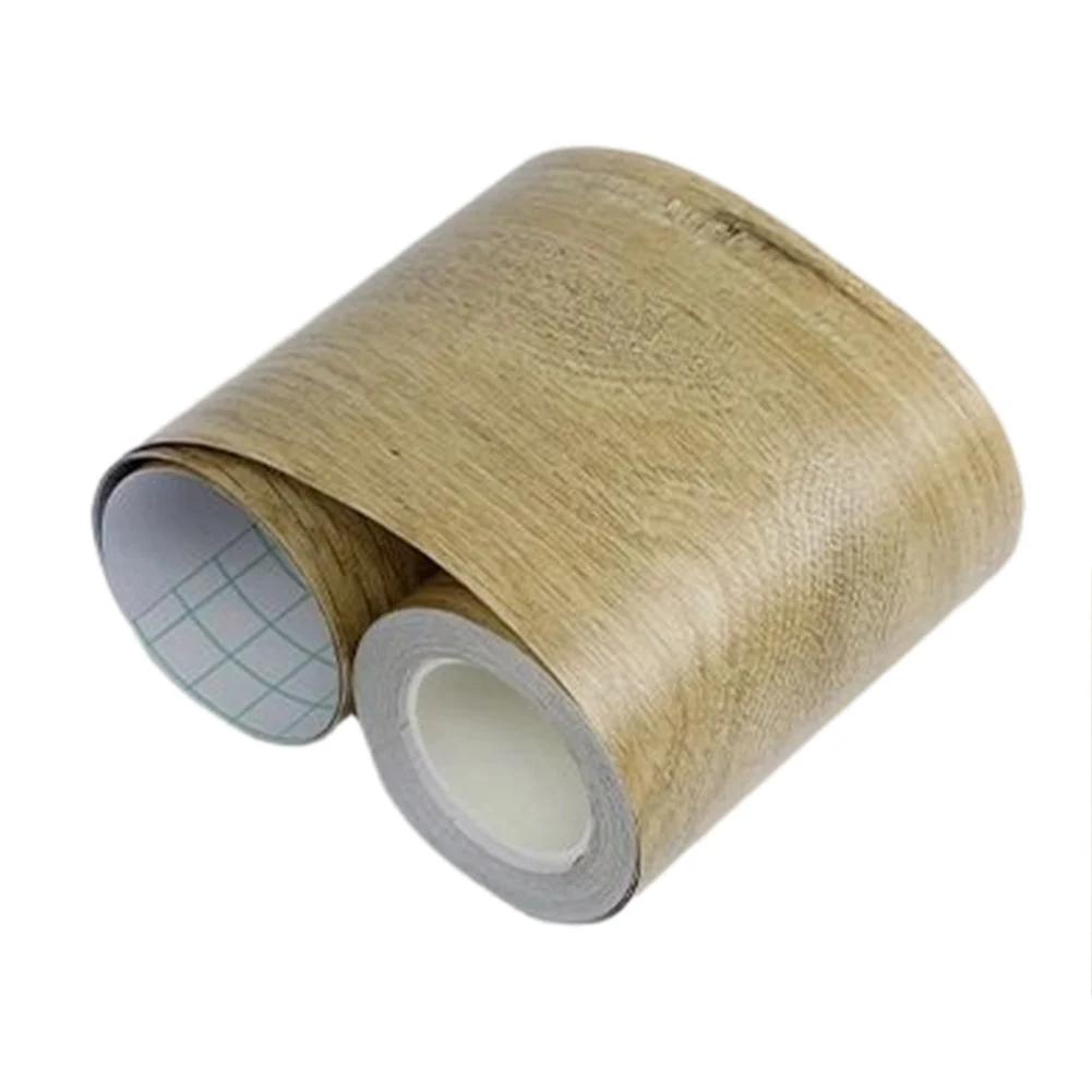 Wood Grain Frame Border Sticker Tape 5cm x 10m PVC Material Removable for Bathroom Kitchen Mirror Frame Edging