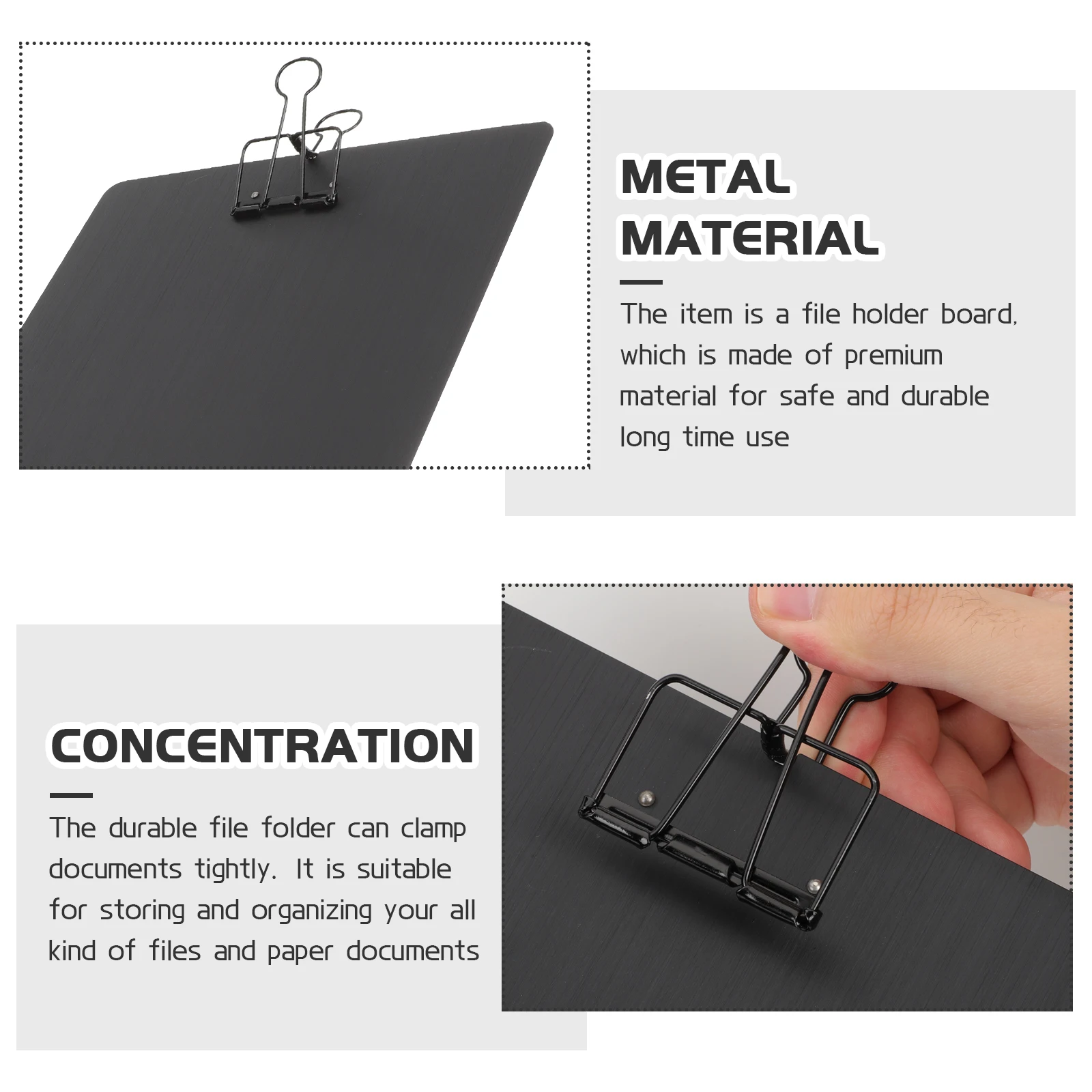 

Writing Board Portable Clipboard with Storage Drawer Letter Size Metal Paper Office Folding