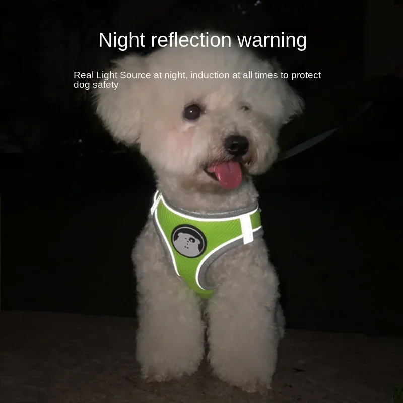 Anti-escape Pet Harness with Breathable Fabric and Reflective Strips Pet Items Dog Leash Pet Leash