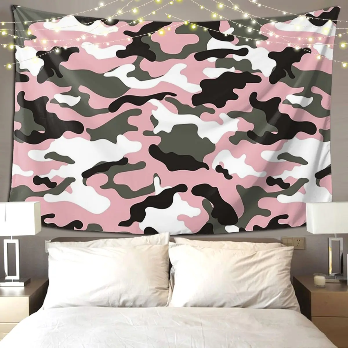 

Pink Military Camo Pattern Girls Texture Squad Background Tapestry Hippie Wall Hanging Decor Tapestries for Bedroom Dorm Room