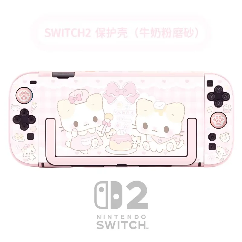 Coton bonbon chat mignon Switch2 Oled NS2 Lite coque de protection Anime périphérique conception originale coque rigide pour Consoles de jeu
