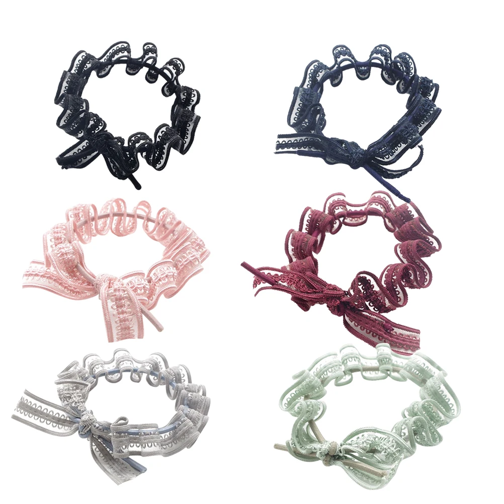 

Bowknot Hair Ties Scrunchies Ponytail Holder Ropes Bobbles Hair Ring Ribbon Girls Kids Wedding Party Halloween Daily Life