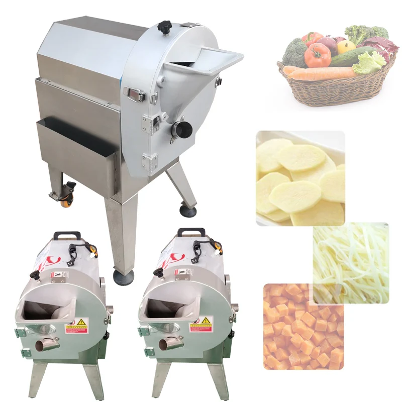 

Automatic Vegetable Cutting Machine Kitchens Canteens Restaurants Vegetable Processing Machines For Dice Slicing Shredding