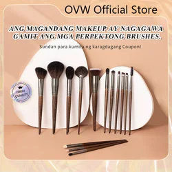 OVW Make up Brush Set Professional 12PCS Cosmetic Brush Set Makeup Sponge
