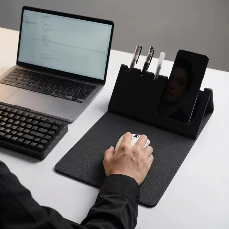 

Коврик для мыши 3-в-1 с держателем для ручек и складной подставкой для телефона