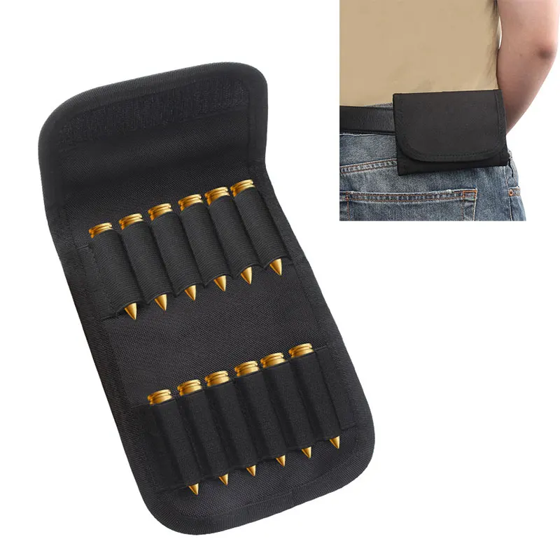 Tactical Foldable Ammo Pouch Cartridge Carrier 12 Round Cartridge Carrier Shell Rifle Folding Molle Ammo Bag