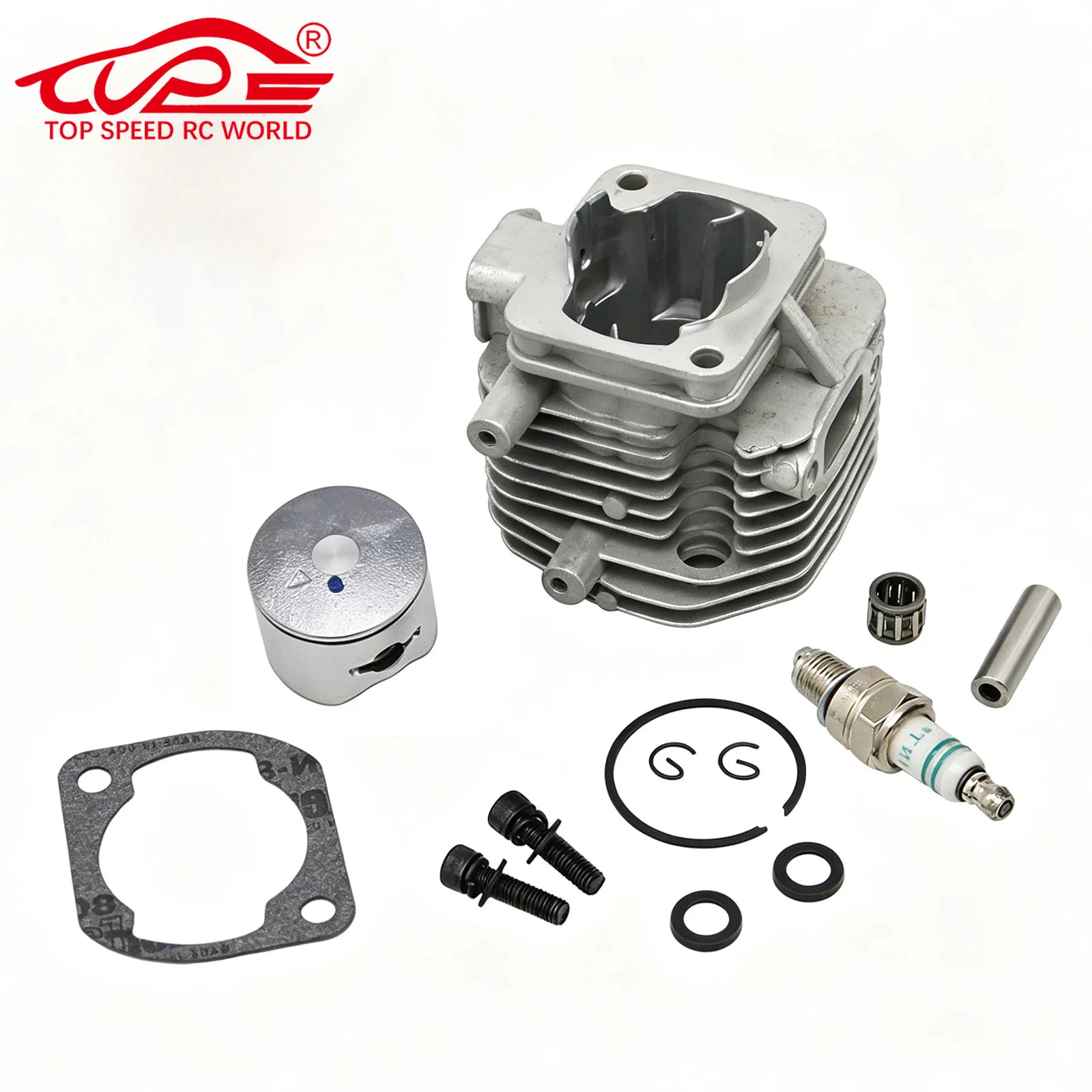 29CC 2 Hole Cylinder Set Fit for Zenoah CY Rovan TSRC XJM Engine for 1/5 HPI Rovan Kingmotor Baja Losi FG Goped Rc Car Parts