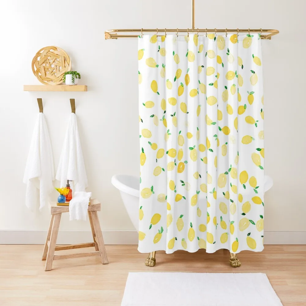 

Painted Lemons Shower Curtain Funny Shower Shower Bathroom Anime Bathroom And Products Curtain