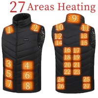 27/21 Areas Heated Vest Men Jacket Heated Winter Womens Electric Usb Heater Camping Jacket Man Thermal Vest Body Warmer Coat 6XL