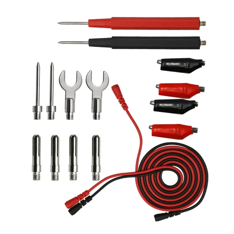 Multimeter Test Leads with Clips Wire Piercing-Probe Clips,1000V Replacement Test Back Probe Set