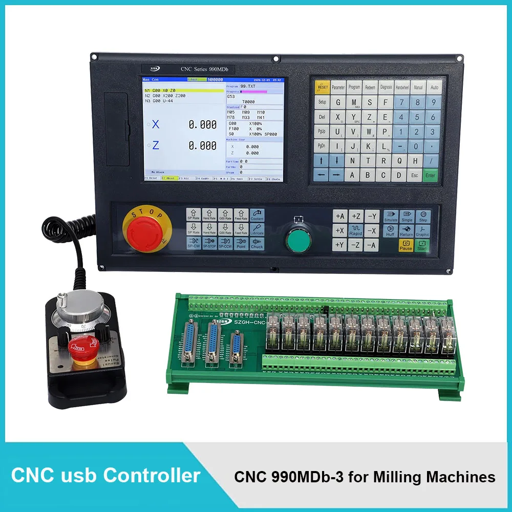 Hot sell cnc milling machine controller for 3 axis cnc router to machine aluminum VMC CNC990MDb-3