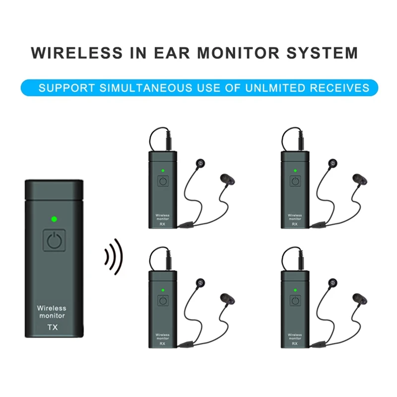 نظام مراقبة لاسلكية في الأذن UHF ، صوت رقمي احترافي ، بطاقة بث صوتية على المسرح ، مستقبل إرسال خارجي