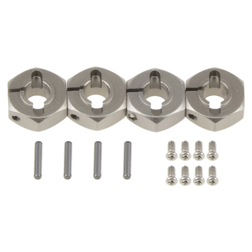 4 Uds. De bujes de transmisión hexagonales de rueda de 5mm de espesor de aluminio con tornillos de pines para coches trepadores RC HSP Tamiya SCX10 Slash