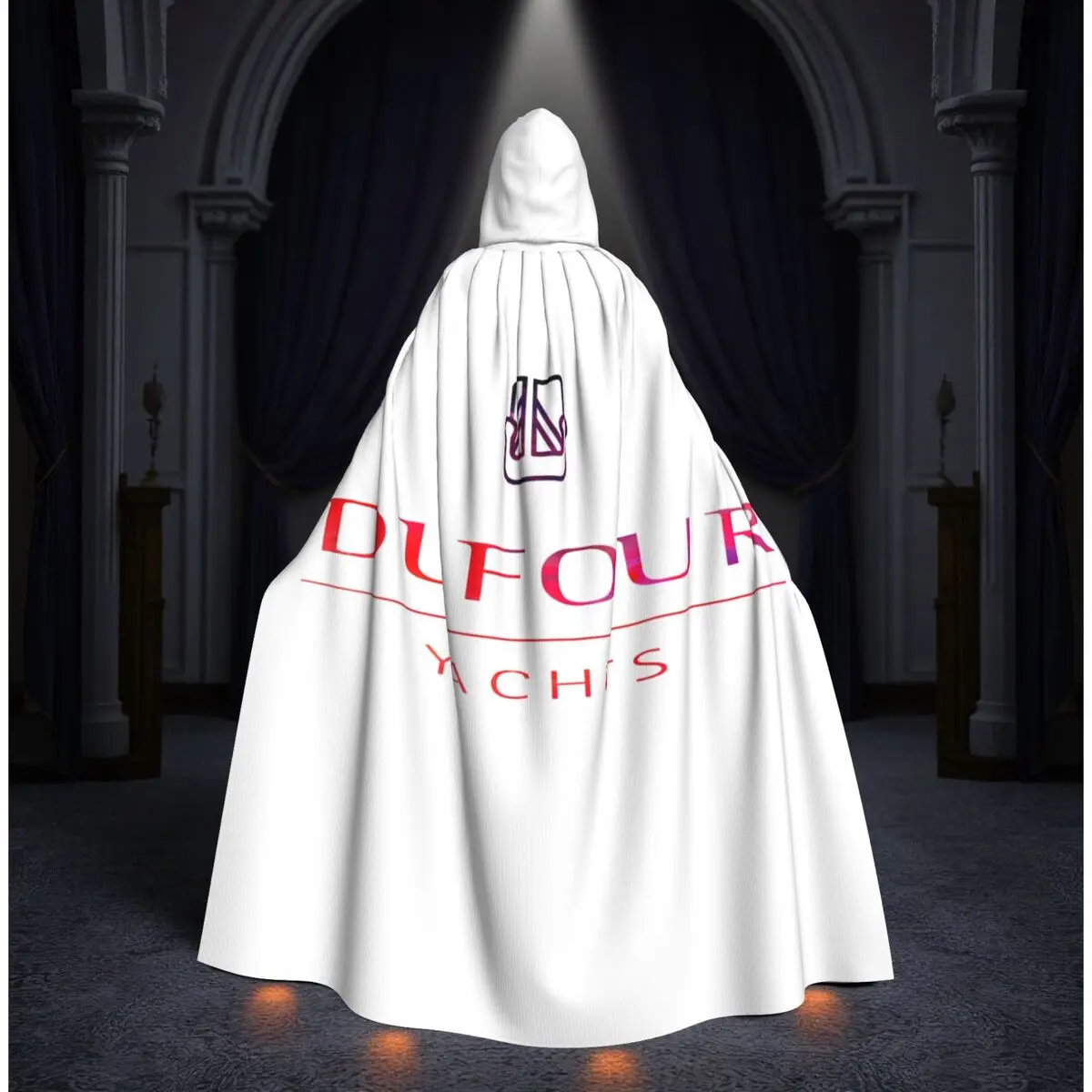 Capa Larga con Capucha de Yate Dufour, Disfraz Medieval de Bruja, Capa de Cosplay para Halloween, Unisex para Adultos