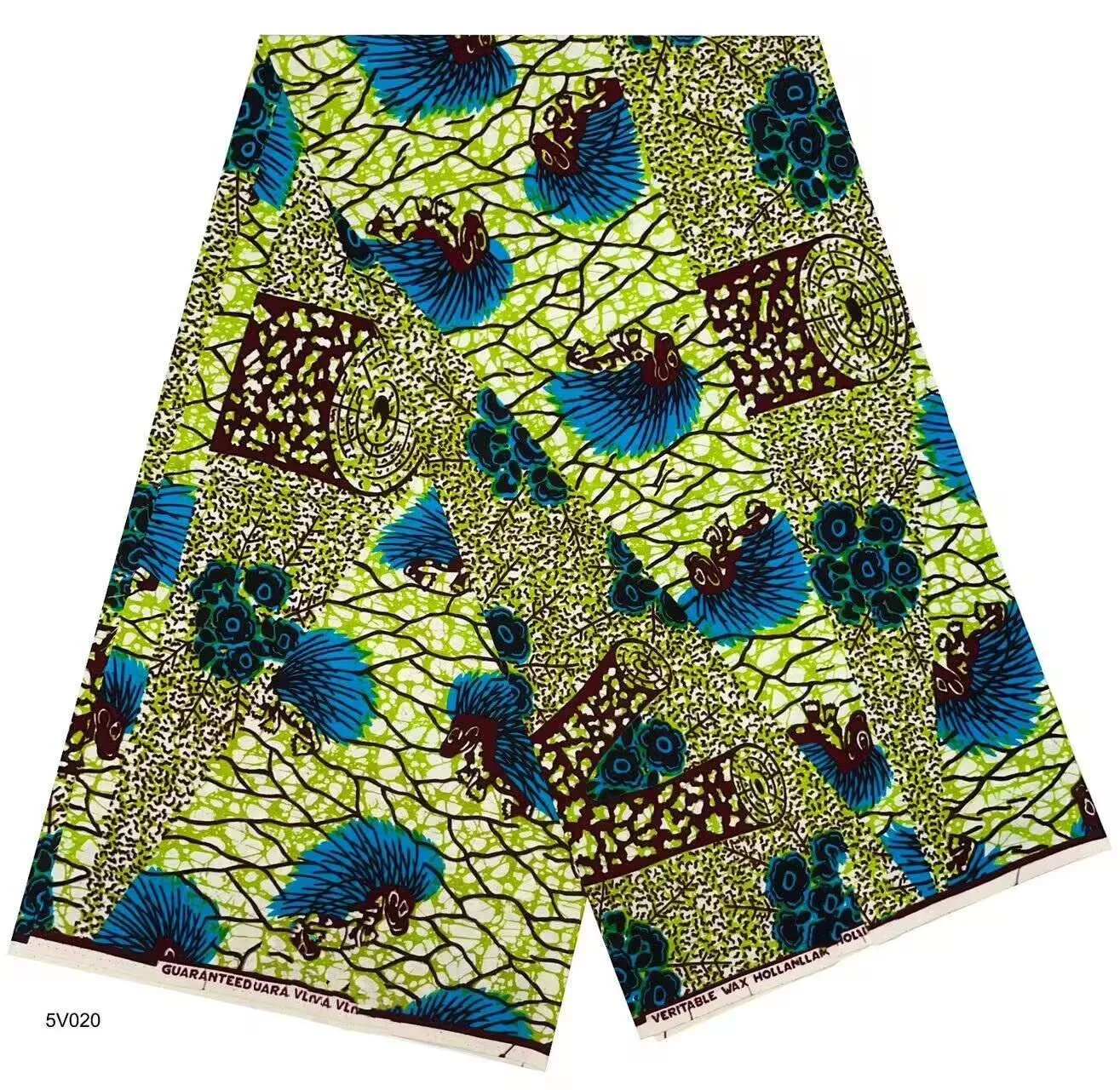 

2025 нигерийская африканская ткань с принтом Холладе-воска, высокое качество для лоскутного шитья, новый стиль, ткань для одежды, домашний декор T110