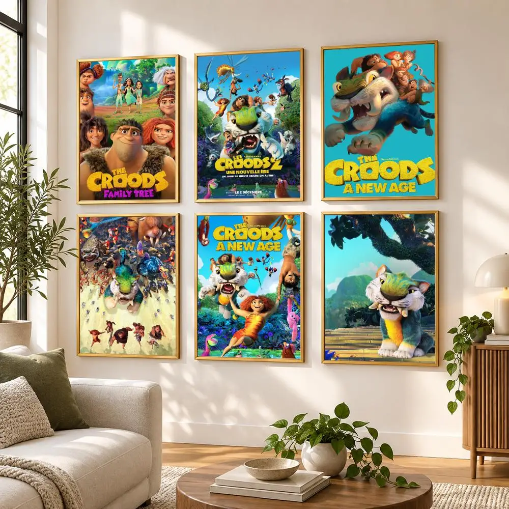 Animated Movie The Croods Poster HD art sticky wall waterproof home living room bedroom bar aesthetic decoration