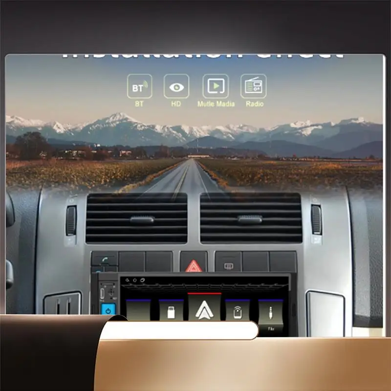 

Bluetooth-Enabled Car Radio With Carplay And Android Auto, 1DIN MP5 Player With FM Receiver For Entertainment On The Go-X64A