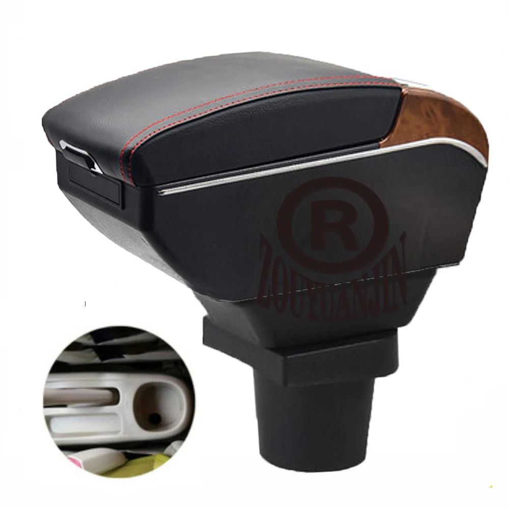 

For Toyota Vios Armrest Box Central Content Interior Elbow Arm Rest Storage Car-styling with USB Cup Holder