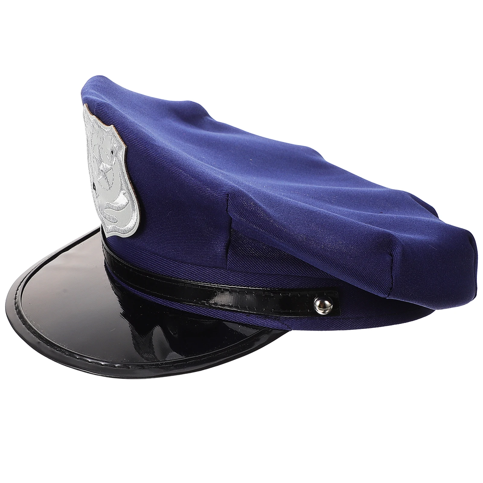 

1Pcs Blue Police Badge Hat Classic Unisex Breathable Lightweight Comfortable for Cosplay Party Performance Stage