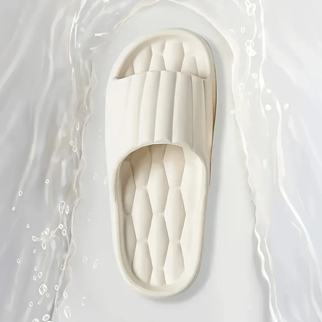 شبشب EVA مريح للغاية للنساء والرجال - سريع الجفاف، جزء سفلي ناعم، شبشب داخلي مفتوح من الأمام باللون الأخضر الفاتح