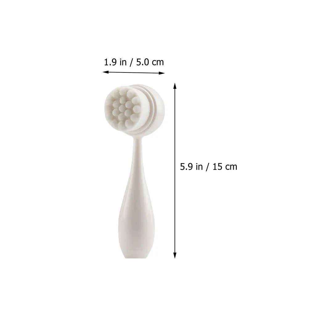 3Pcs Silicone Facial Brush Manual Face Wash Cleaning Tool Deep Pore Cleanser Exfoliating Scrubber for Effective Blackhead